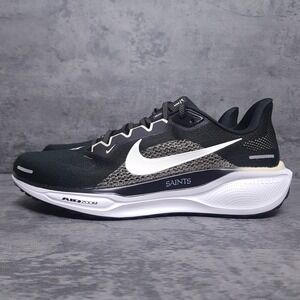 NIKE‎ Air Zoom Pegasus 41 New Orleans Saints Running Shoes Mens 9 Black Gold